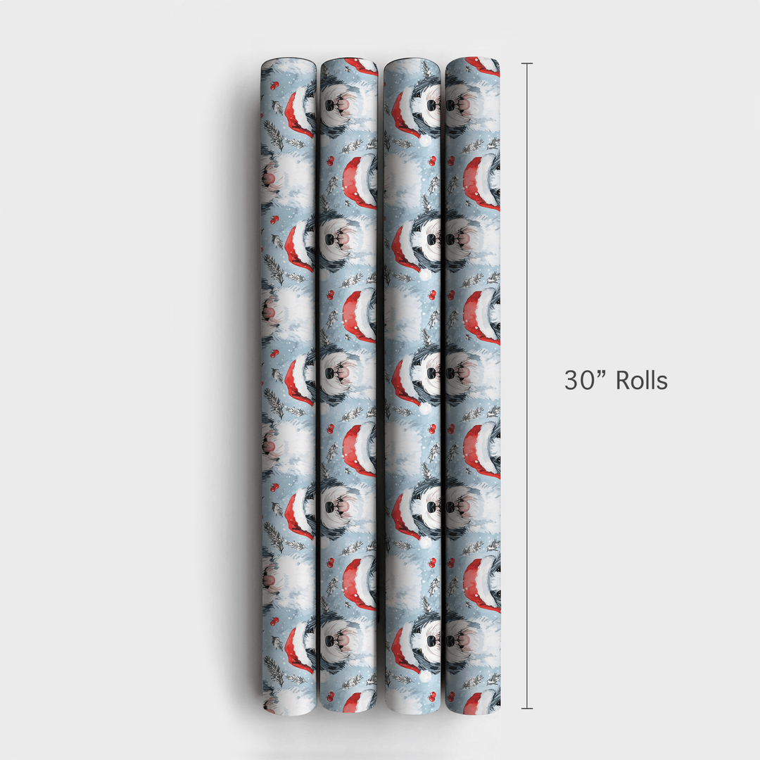 Sheepdog Sleighs It - Wrapping Paper - Aspen & Arlo