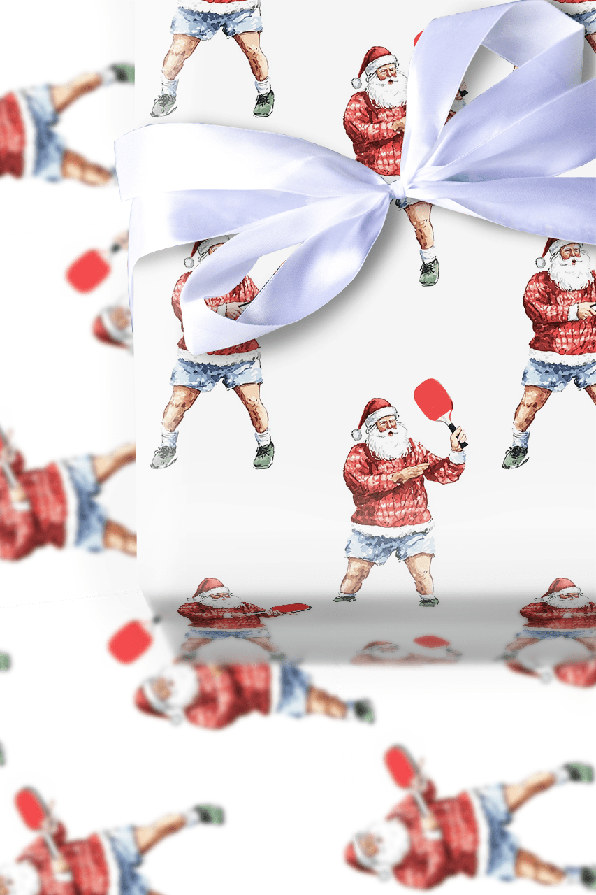 Santa's Serve and Swerve - Wrapping Paper - Aspen & Arlo