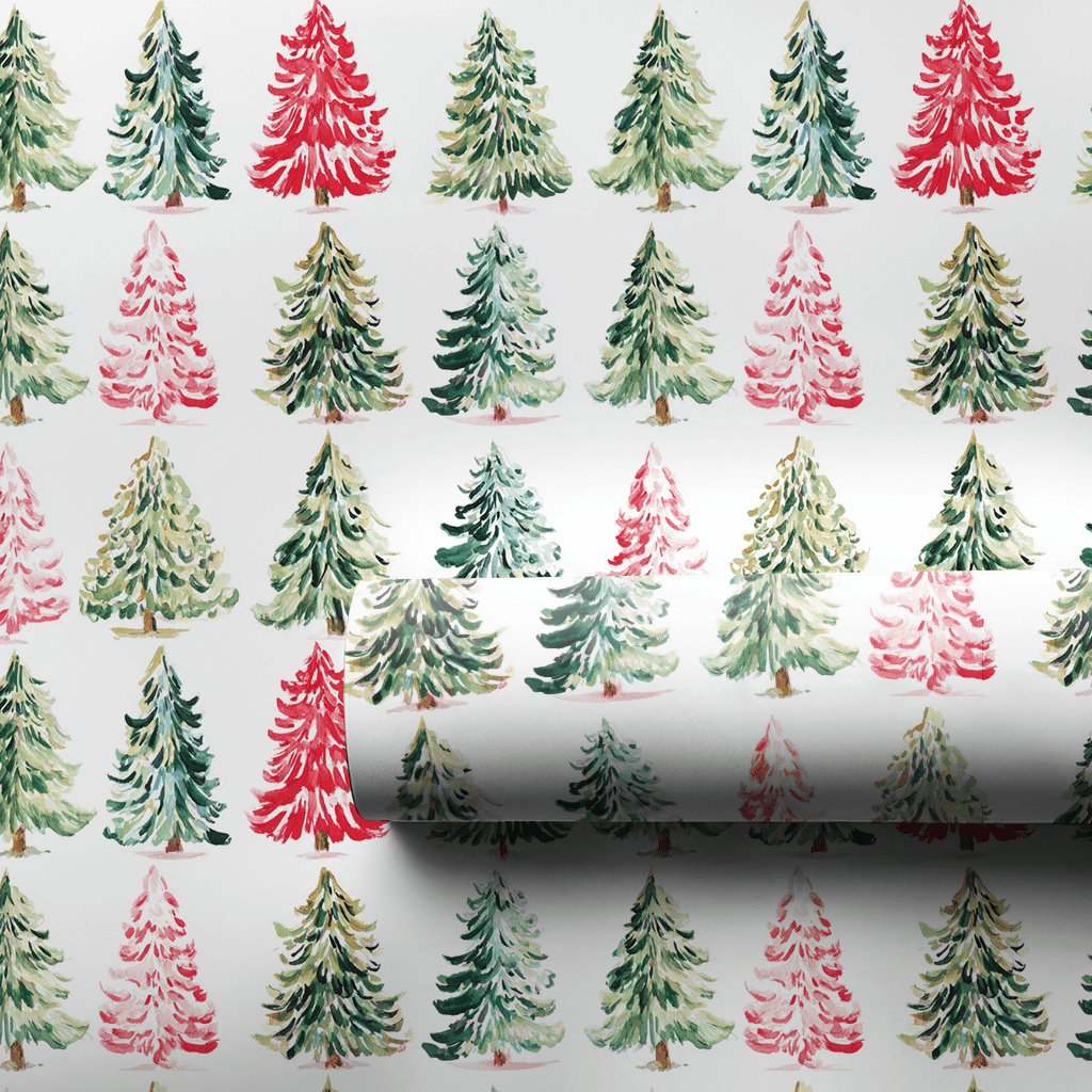 Two Whimsical Trees - Wrapping Paper - Aspen & Arlo