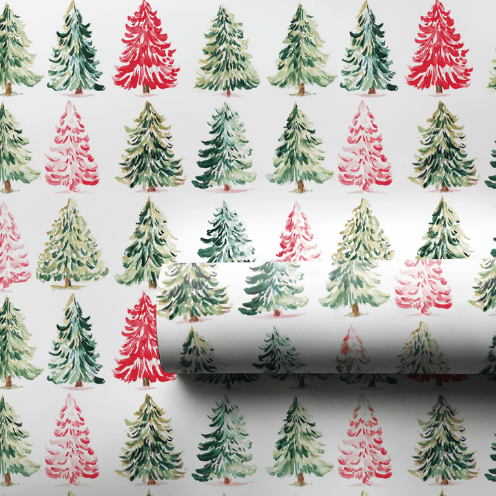 Two Whimsical Trees - Wrapping Paper - Aspen & Arlo