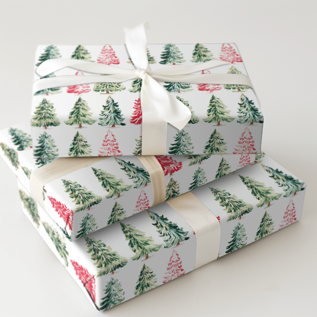Two Whimsical Trees - Wrapping Paper - Aspen & Arlo