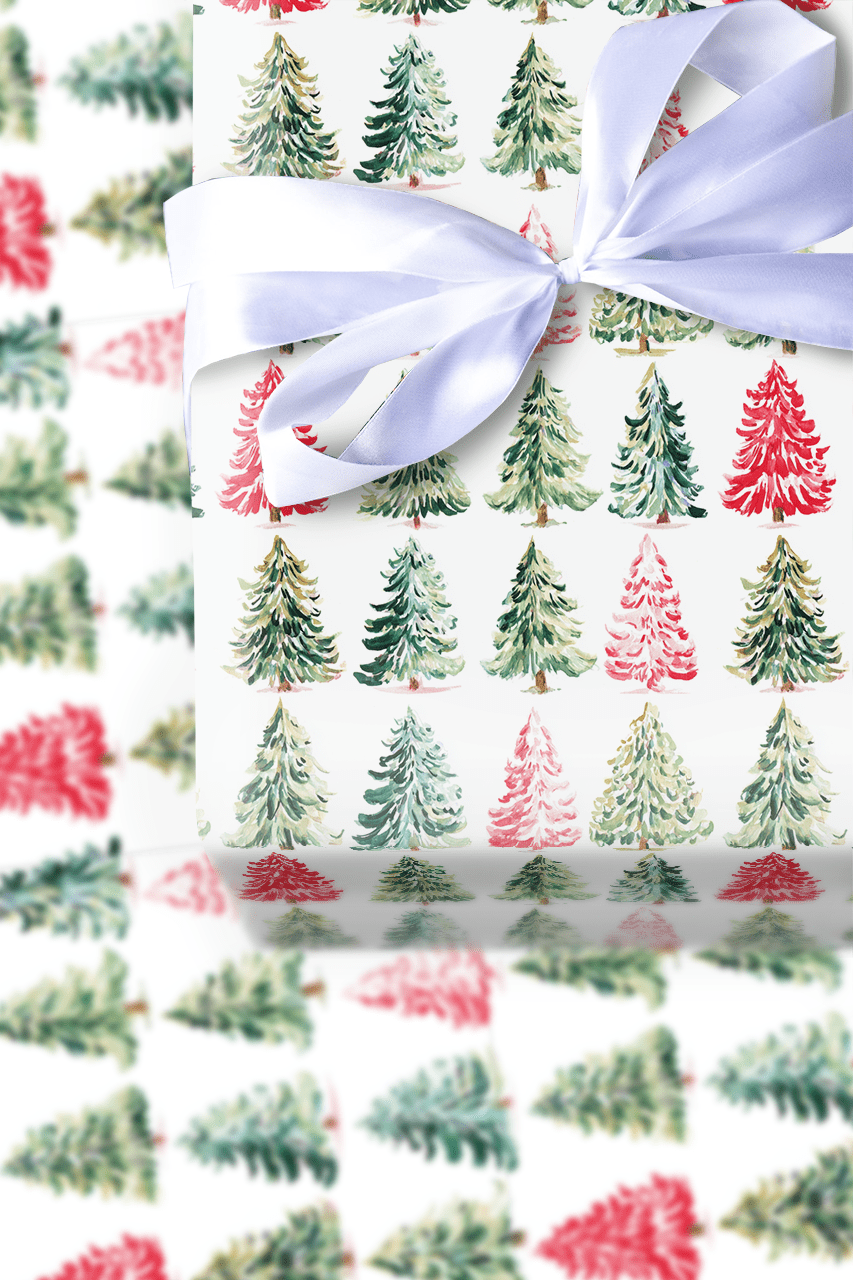 Two Whimsical Trees - Wrapping Paper - Aspen & Arlo