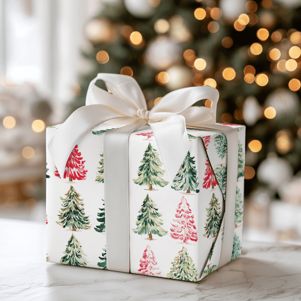 Two Whimsical Trees - Wrapping Paper - Aspen & Arlo