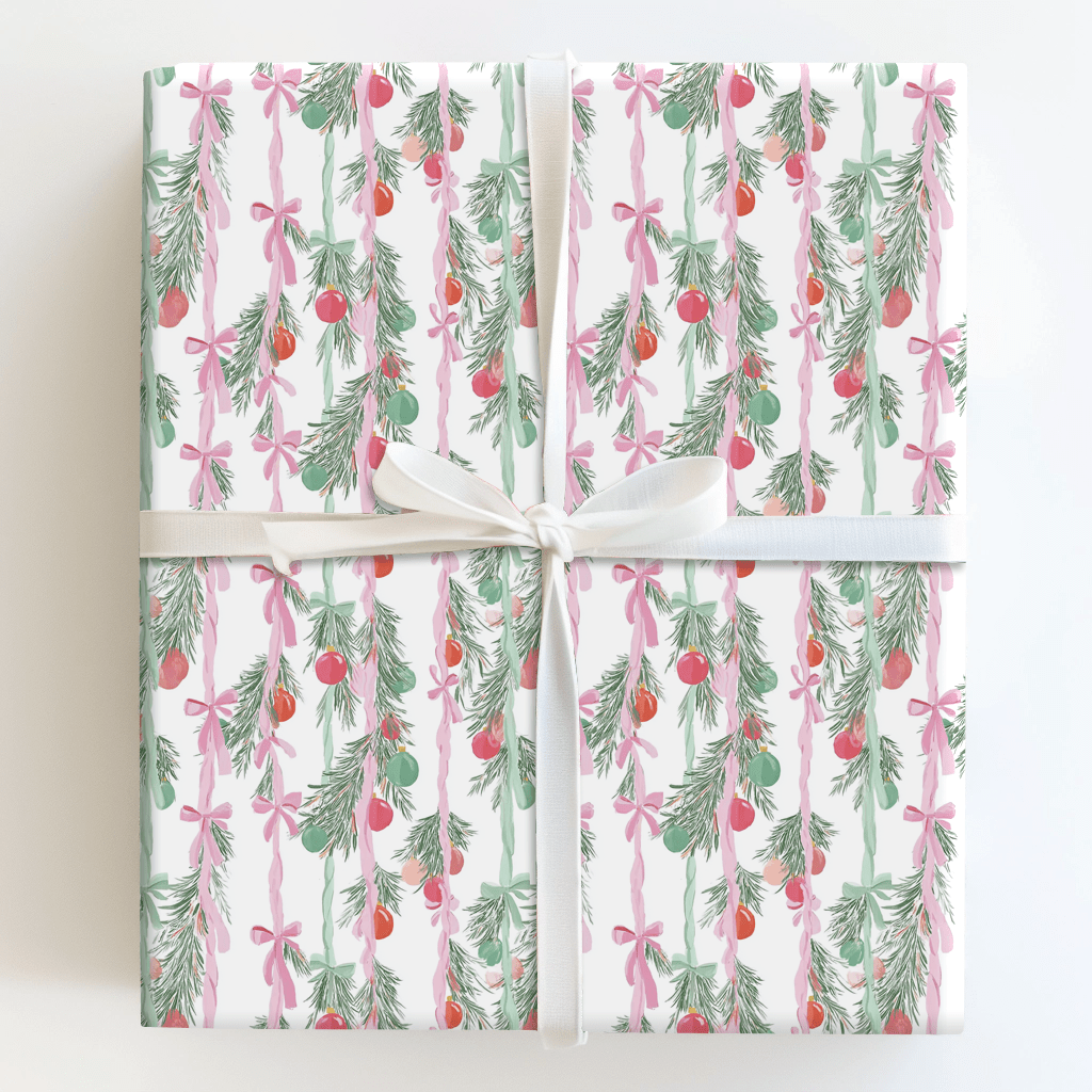Berry Blush Garland - Wrapping Paper - Aspen & Arlo
