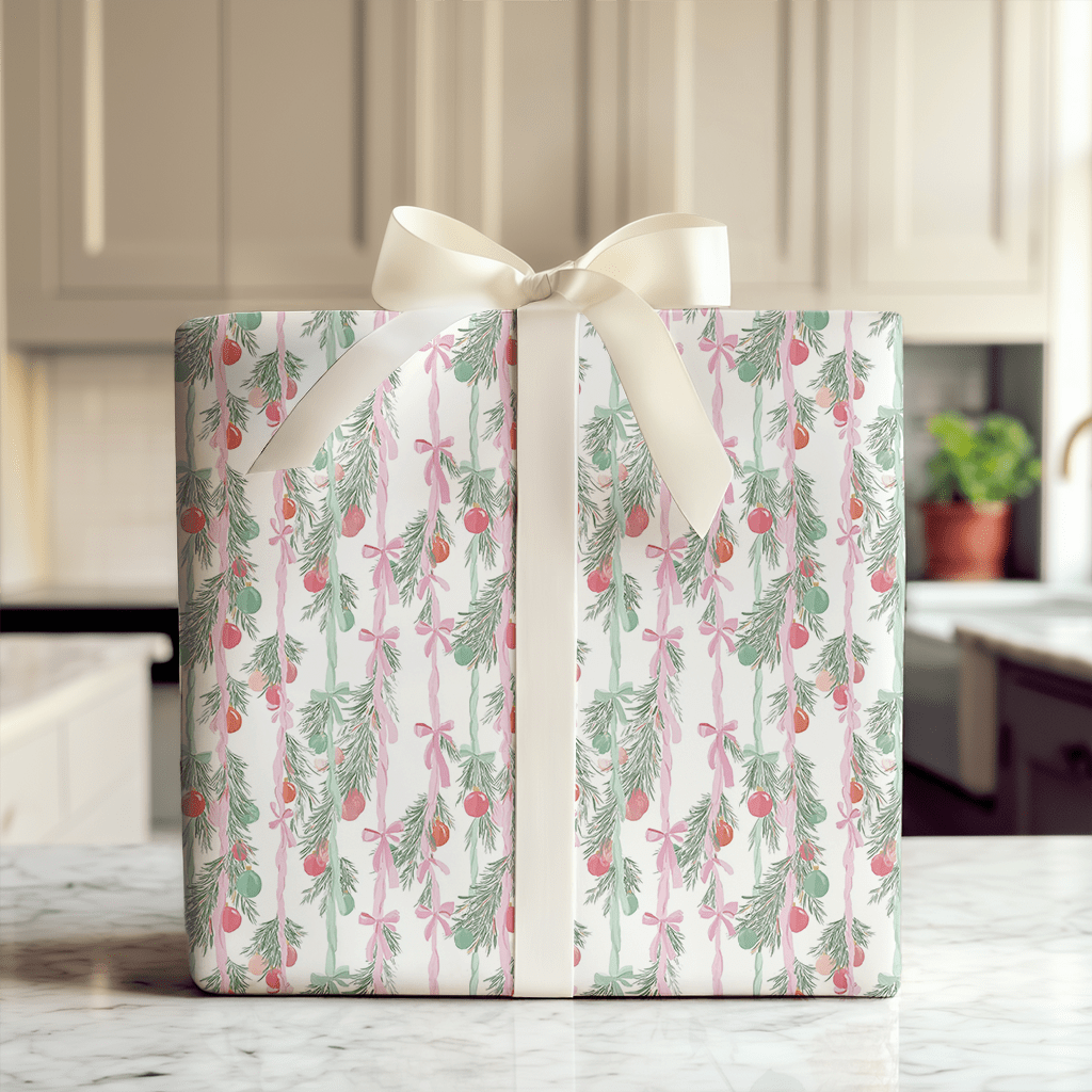Berry Blush Garland - Wrapping Paper - Aspen & Arlo