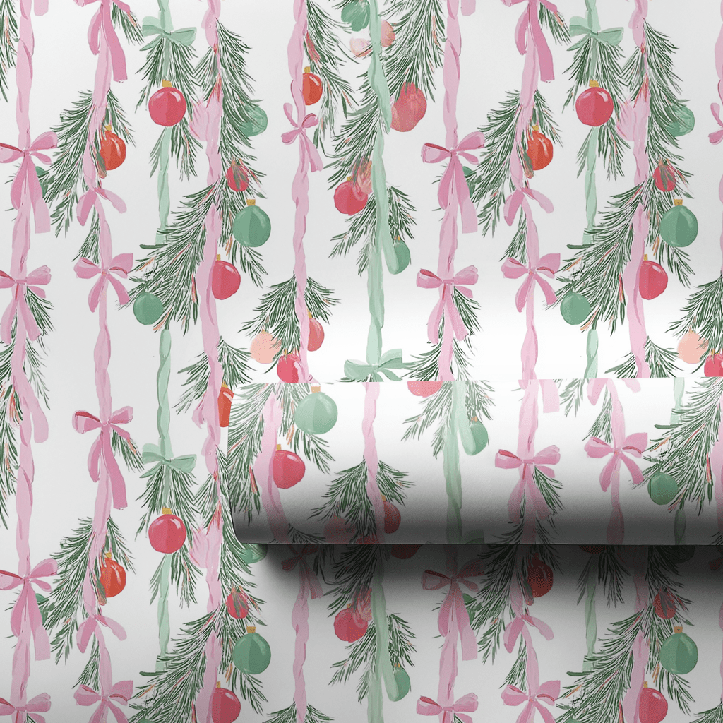 Berry Blush Garland - Wrapping Paper - Aspen & Arlo