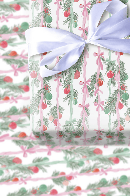 Berry Blush Garland - Wrapping Paper - Aspen & Arlo
