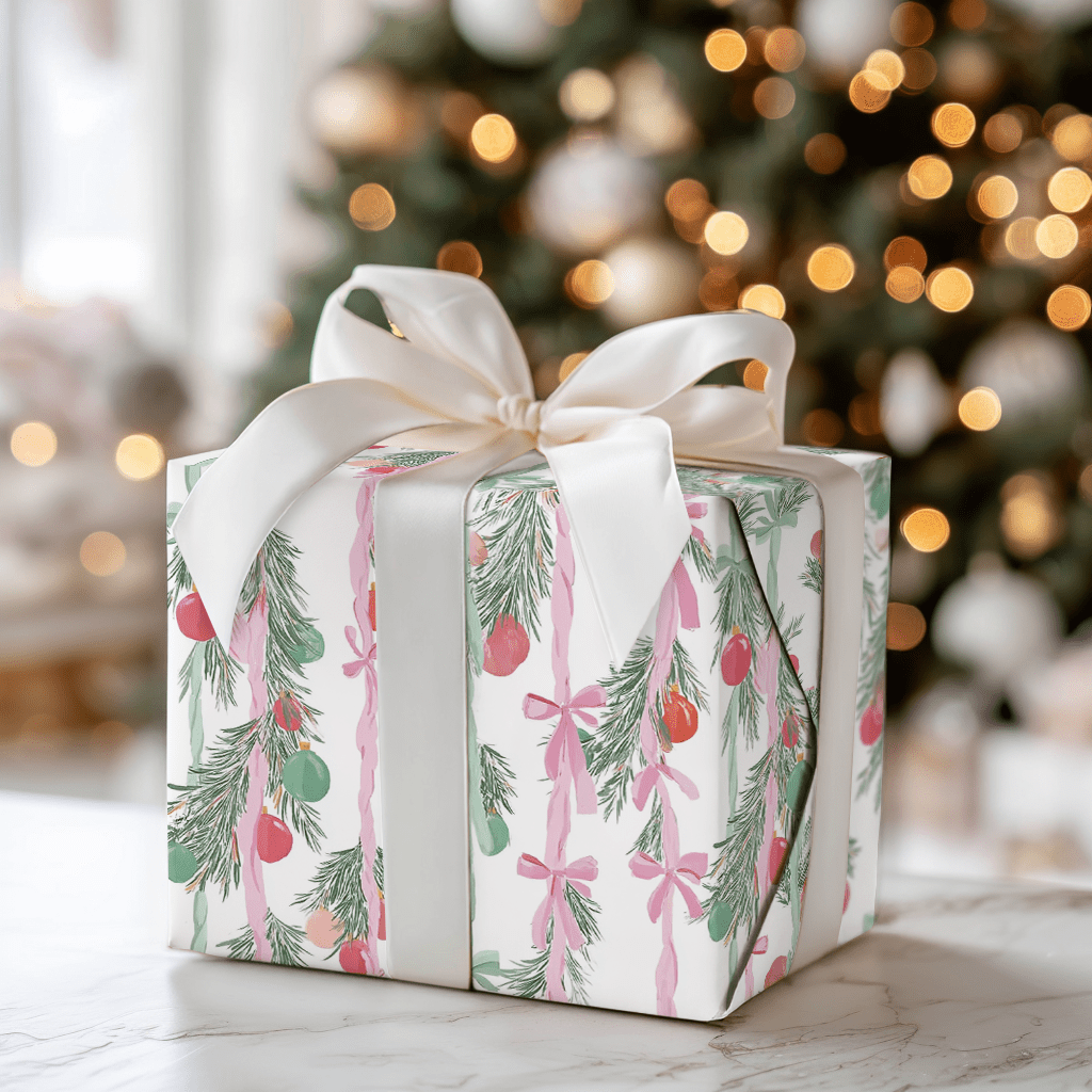 Berry Blush Garland - Wrapping Paper - Aspen & Arlo