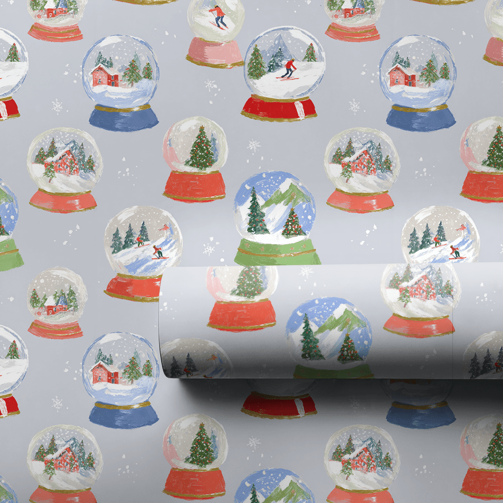 Snow Globe Pines - Wrapping Paper - Aspen & Arlo