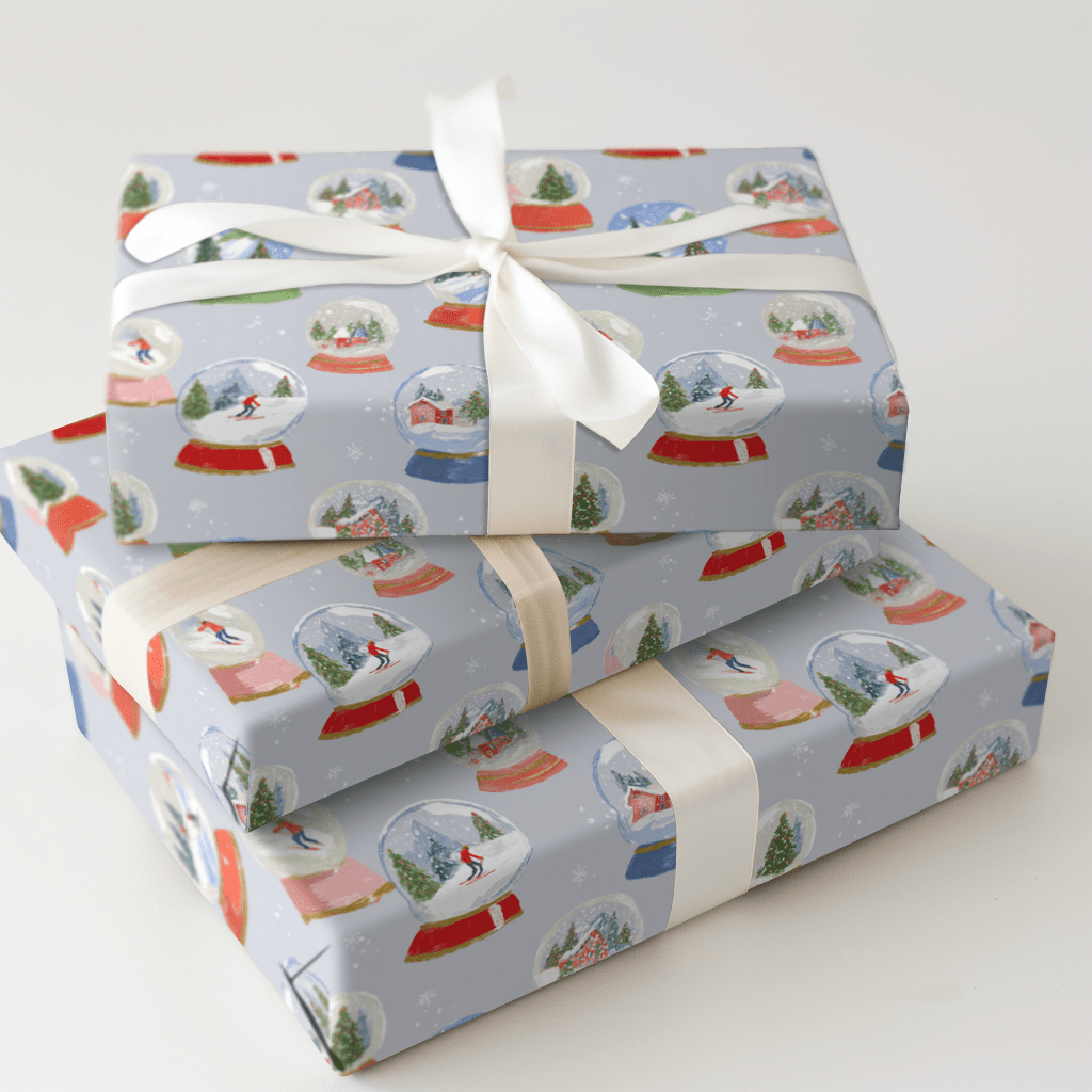 Snow Globe Pines - Wrapping Paper - Aspen & Arlo