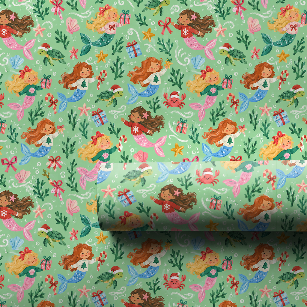 Sweater Weather Mermaids - Wrapping Paper - Aspen & Arlo