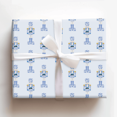 Blue Nutcrackers - Wrapping Paper - Aspen & Arlo
