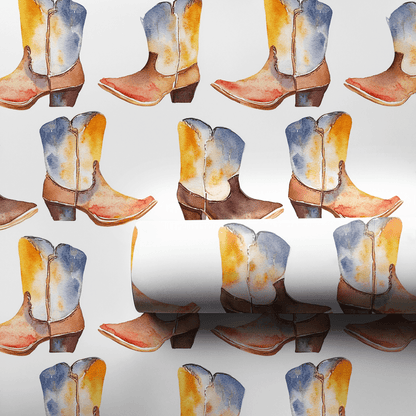 Showed Up in Boots - Wrapping Paper - Aspen & Arlo