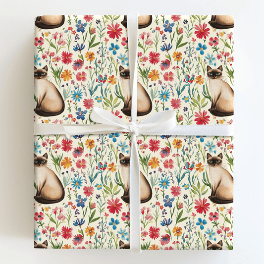 Garden Day with the Siamese - Wrapping Paper - Aspen & Arlo