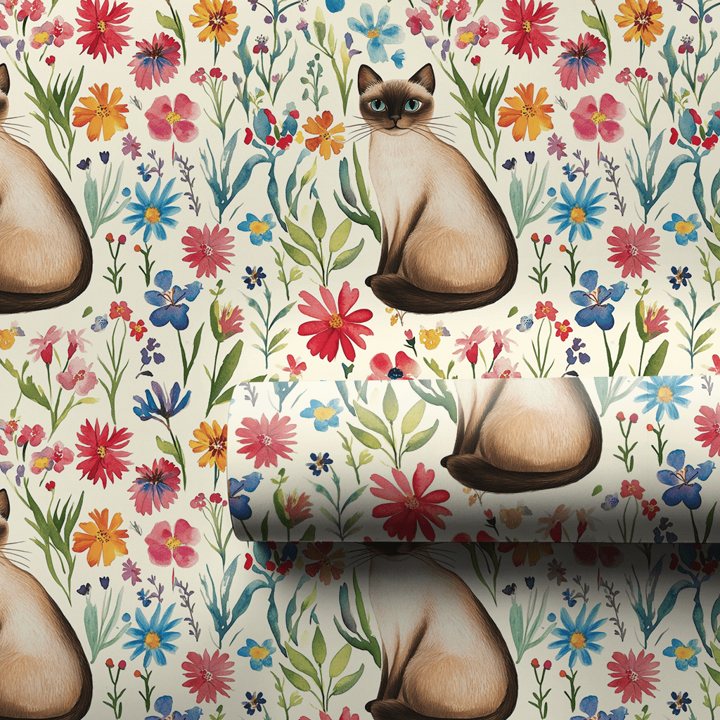 Garden Day with the Siamese - Wrapping Paper - Aspen & Arlo