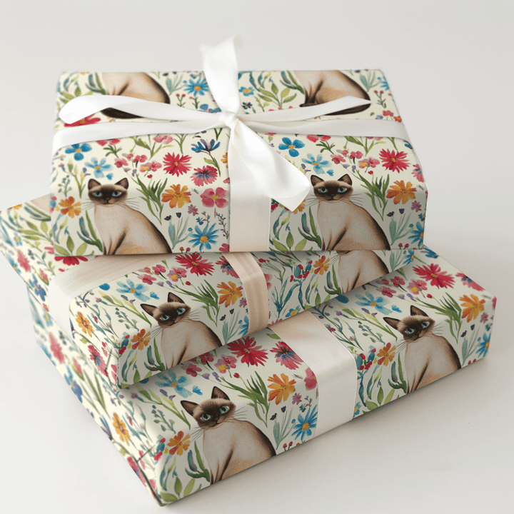 Garden Day with the Siamese - Wrapping Paper - Aspen & Arlo