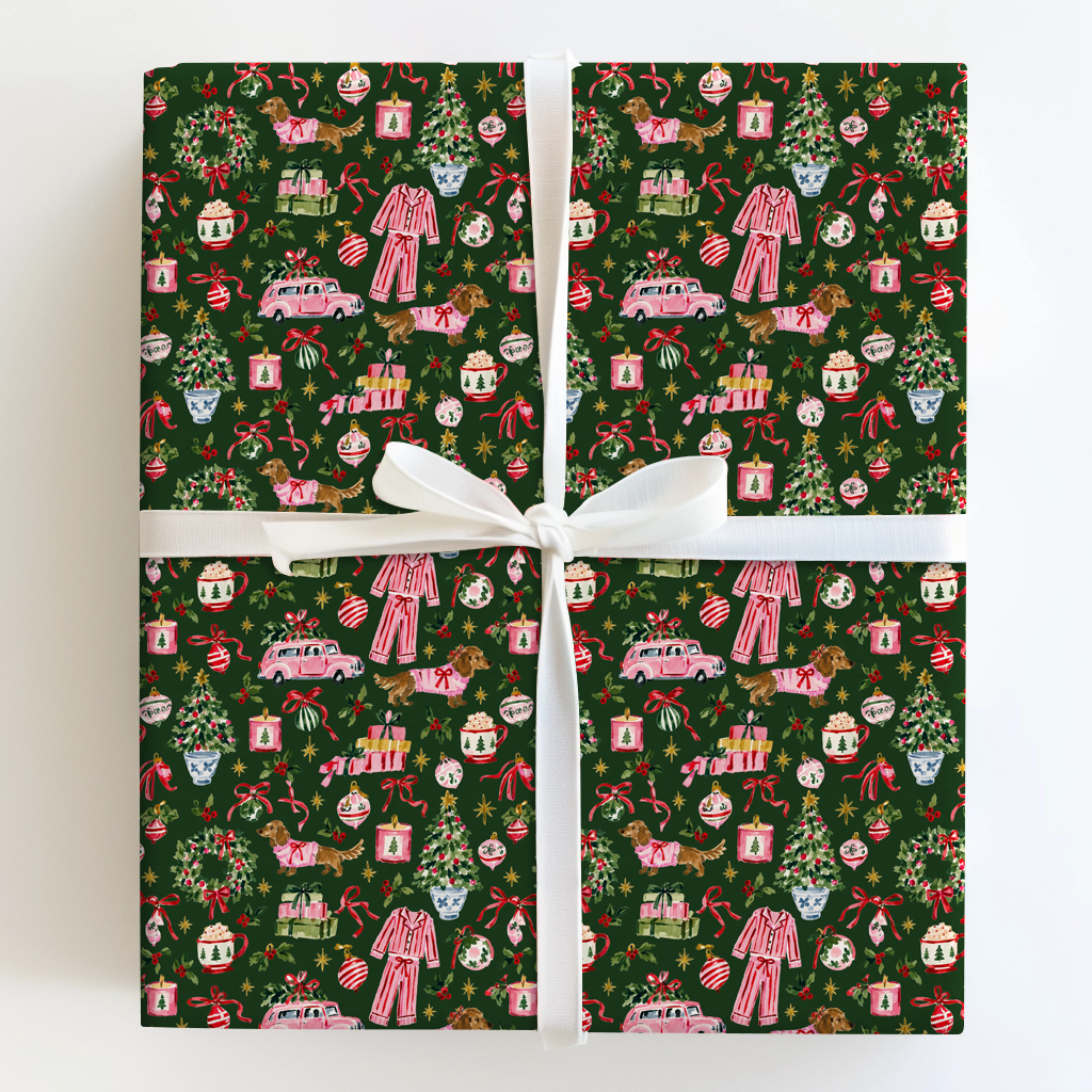 Doxie Pajama Party Green