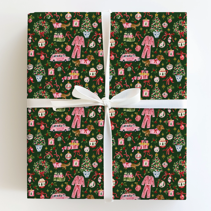 Doxie Pajama Party Green