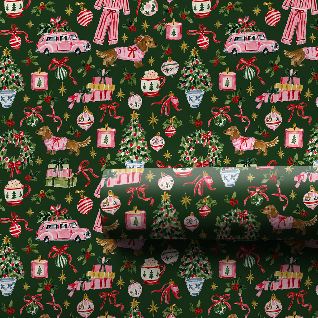 Doxie Pajama Party Green