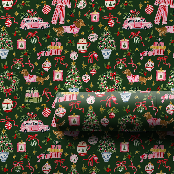 Doxie Pajama Party Green