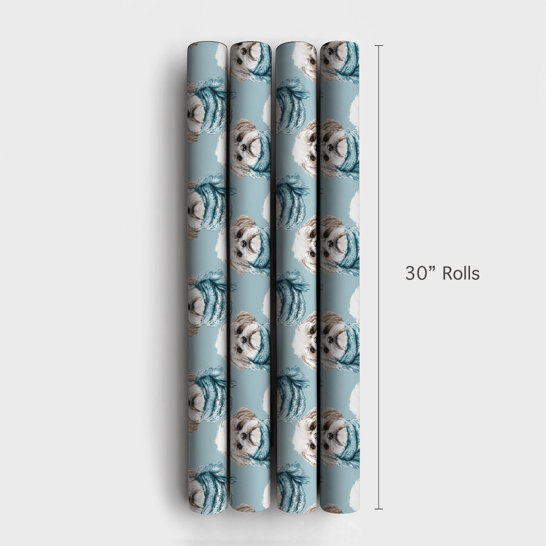 Bundle Up with the Shih Tzu - Wrapping Paper - Aspen & Arlo