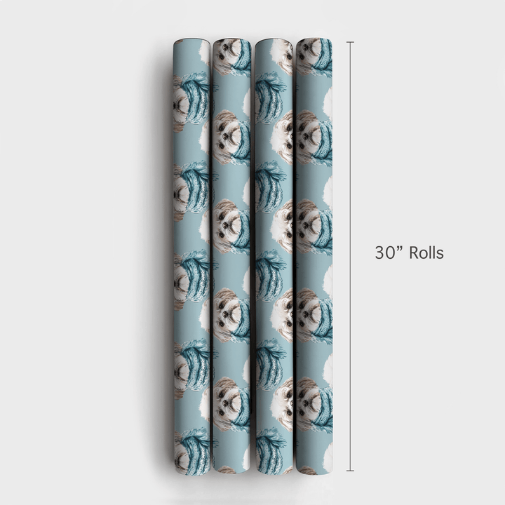 Bundle Up with the Shih Tzu - Wrapping Paper - Aspen & Arlo