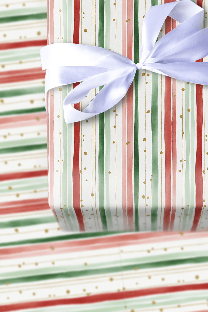 Tinsel Stripe - Wrapping Paper - Aspen & Arlo