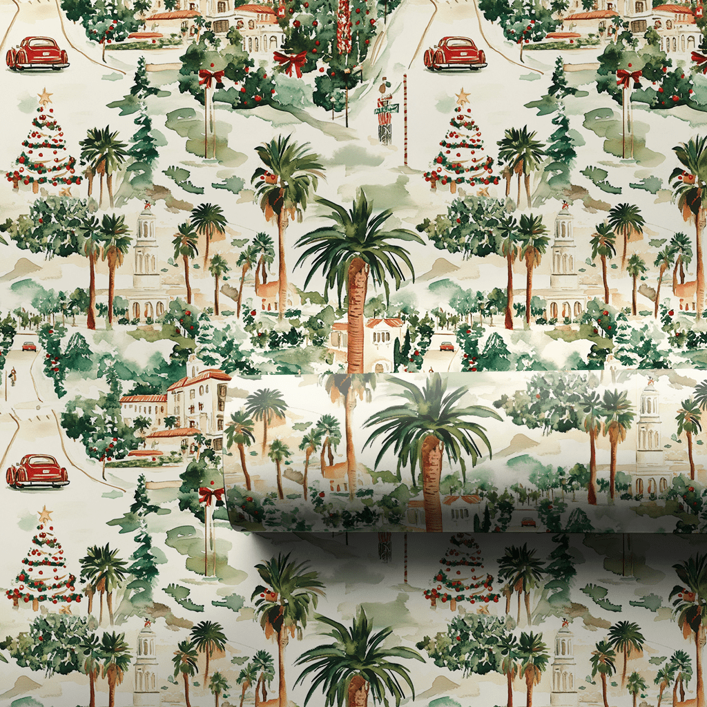 Santa Santa Monica - Wrapping Paper - Aspen & Arlo