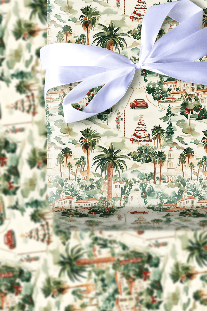 Santa Santa Monica - Wrapping Paper - Aspen & Arlo