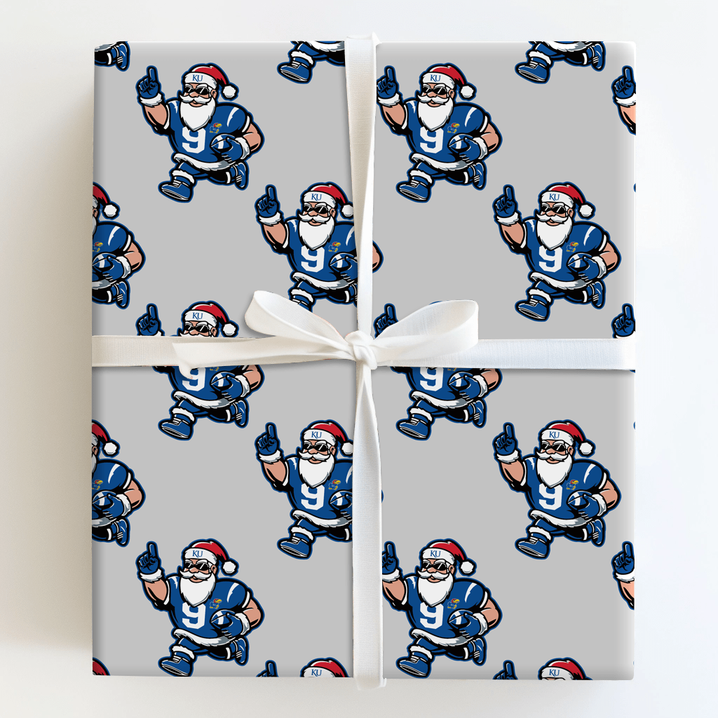 Santa's Rock Chalk Kickoff - Wrapping Paper - Aspen & Arlo