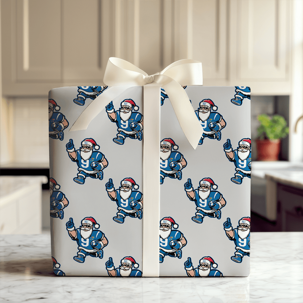 Santa's Rock Chalk Kickoff - Wrapping Paper - Aspen & Arlo