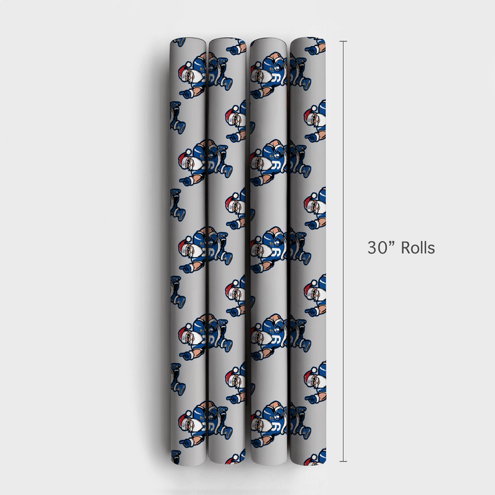 Santa's Rock Chalk Kickoff - Wrapping Paper - Aspen & Arlo