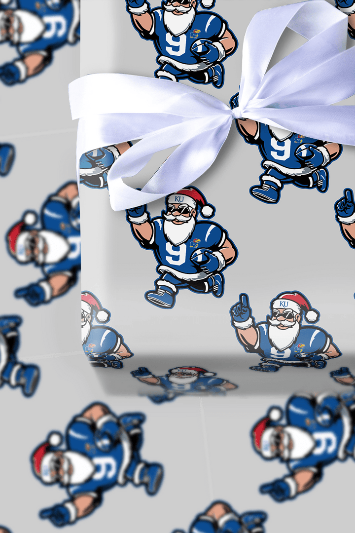 Santa's Rock Chalk Kickoff - Wrapping Paper - Aspen & Arlo