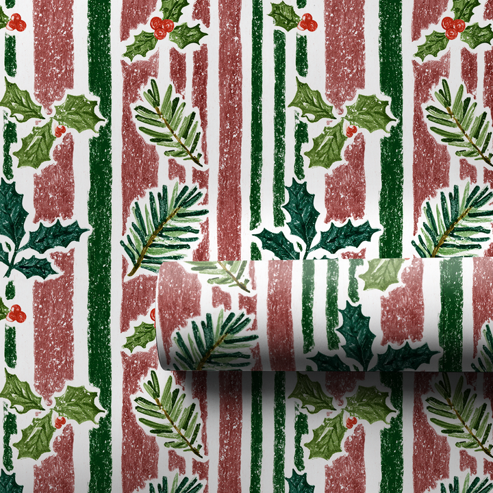 Holly Hearth Stripes