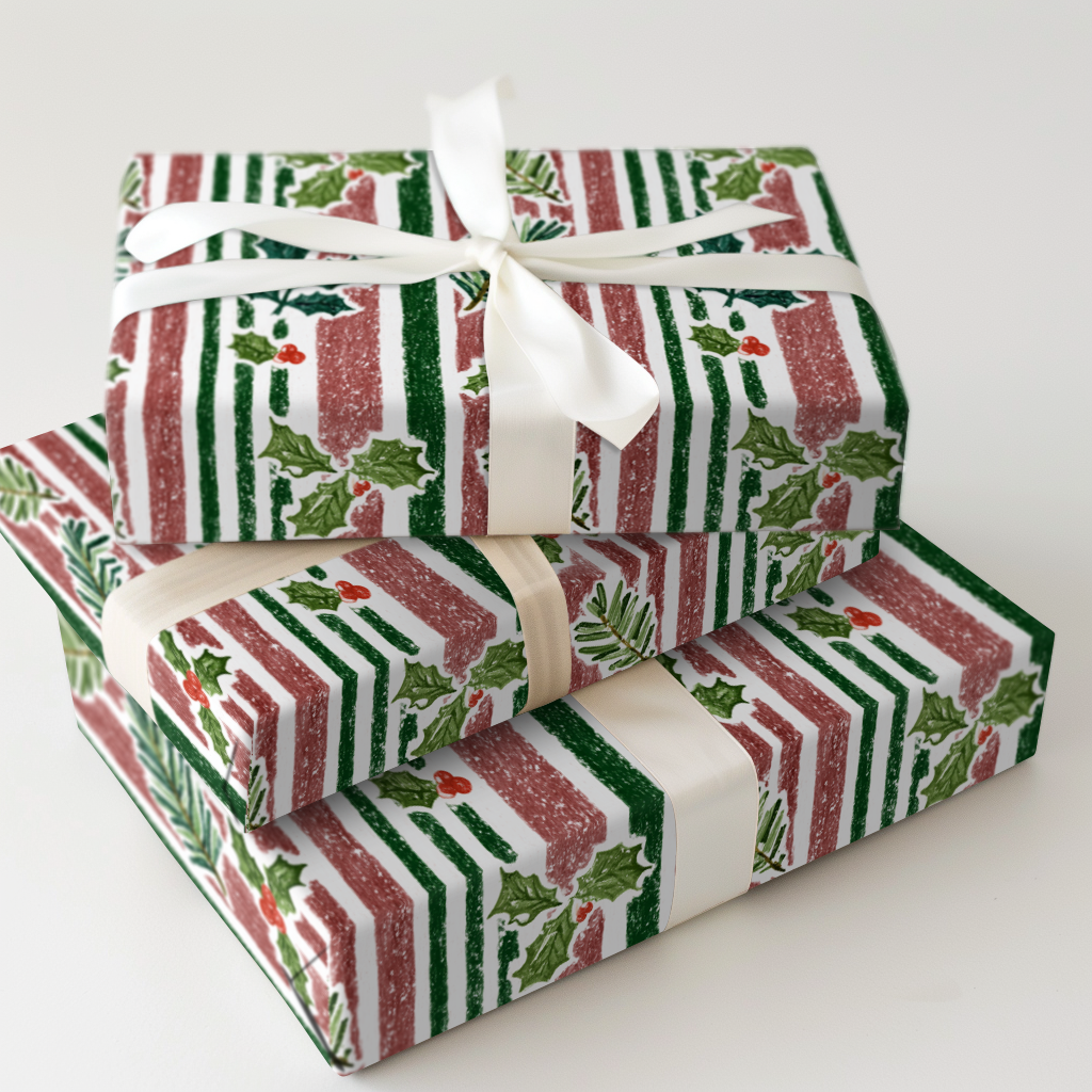 Holly Hearth Stripes
