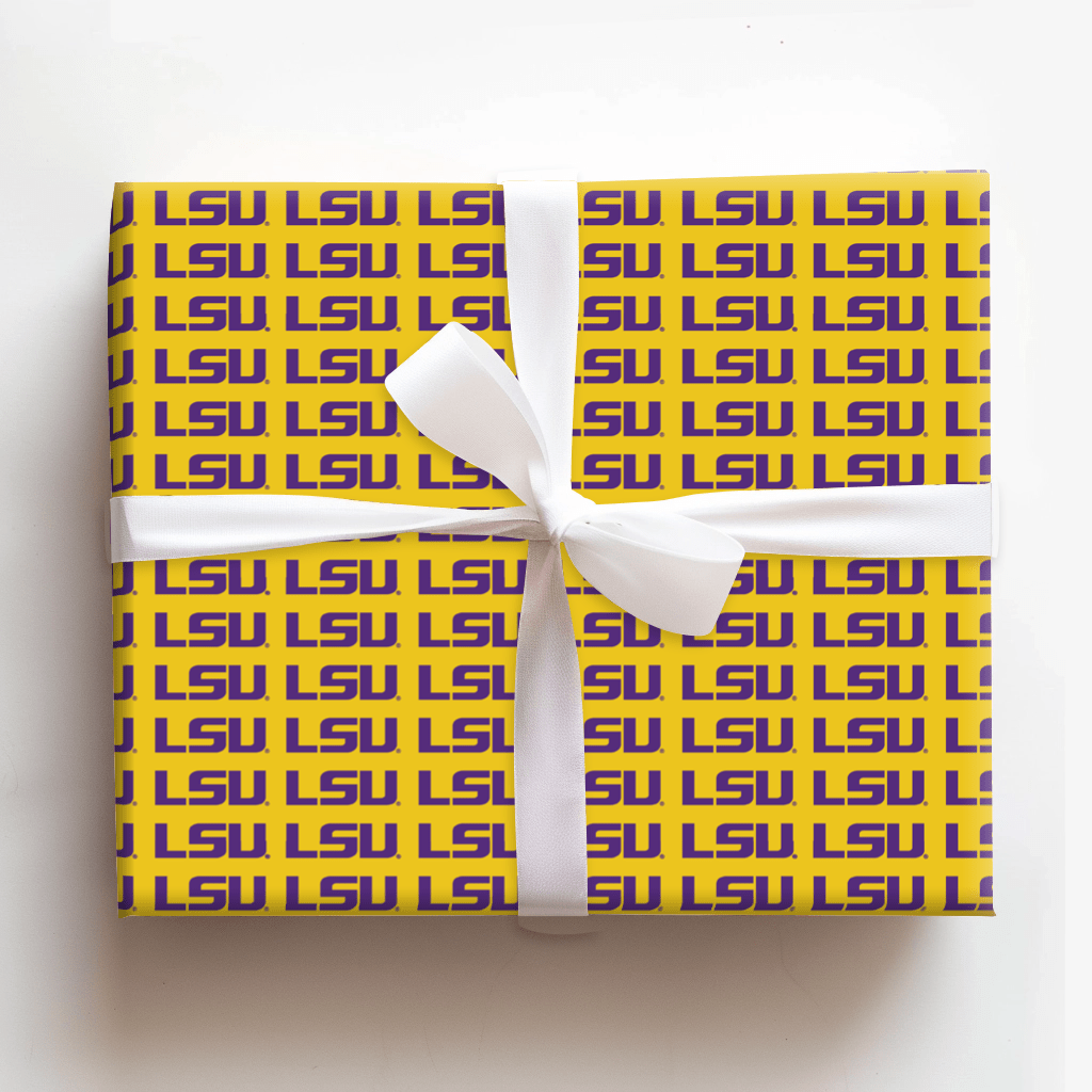 LSU Purple & Gold Fusion - Wrapping Paper - Aspen & Arlo