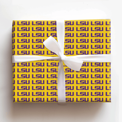 LSU Purple & Gold Fusion - Wrapping Paper - Aspen & Arlo