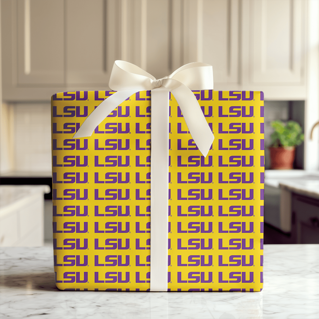 LSU Purple & Gold Fusion - Wrapping Paper - Aspen & Arlo