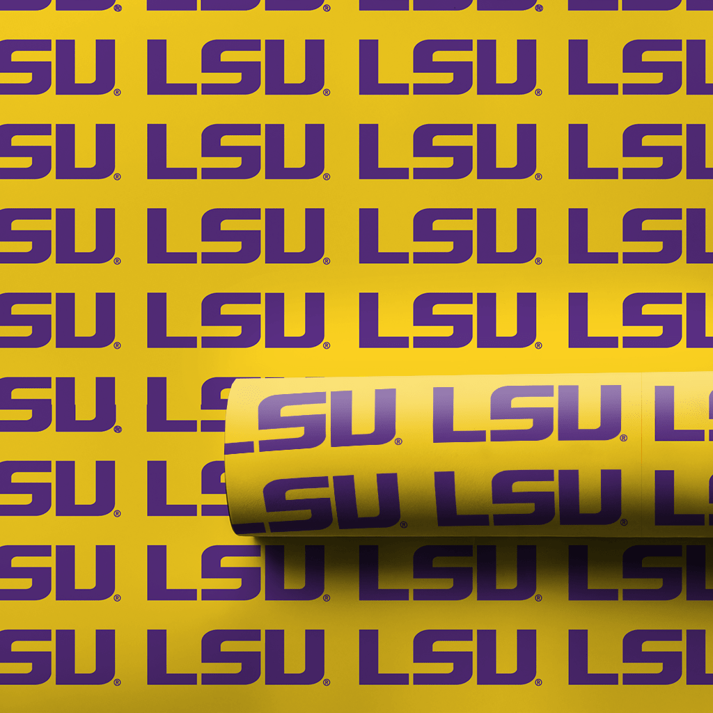 LSU Purple & Gold Fusion - Wrapping Paper - Aspen & Arlo