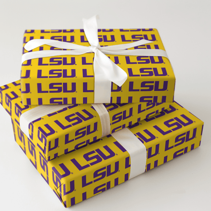 LSU Purple & Gold Fusion - Wrapping Paper - Aspen & Arlo