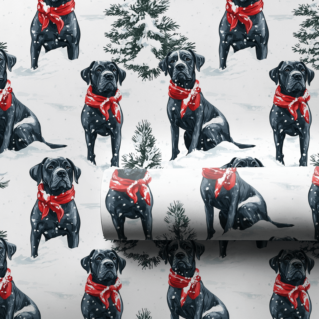 Snow Day for Cane Corsos - Wrapping Paper - Aspen & Arlo