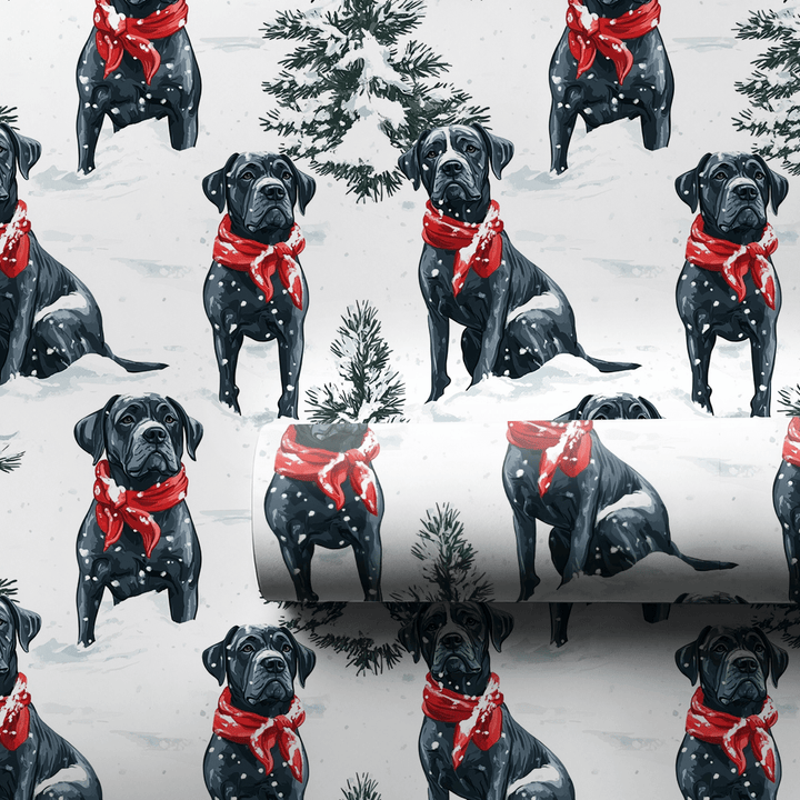 Snow Day for Cane Corsos - Wrapping Paper - Aspen & Arlo