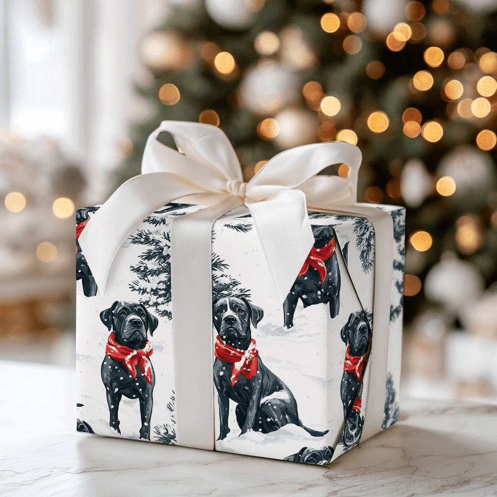 Snow Day for Cane Corsos - Wrapping Paper - Aspen & Arlo