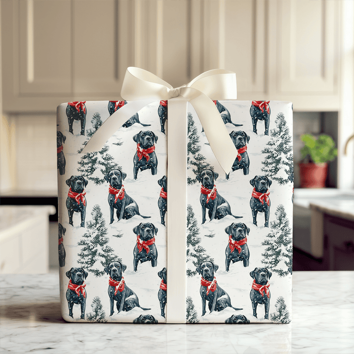 Snow Day for Cane Corsos - Wrapping Paper - Aspen & Arlo