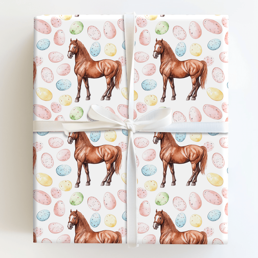 Easter Eggs with the American Saddlebred - Wrapping Paper - Aspen & Arlo