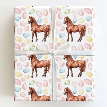 Easter Eggs with the American Saddlebred - Wrapping Paper - Aspen & Arlo