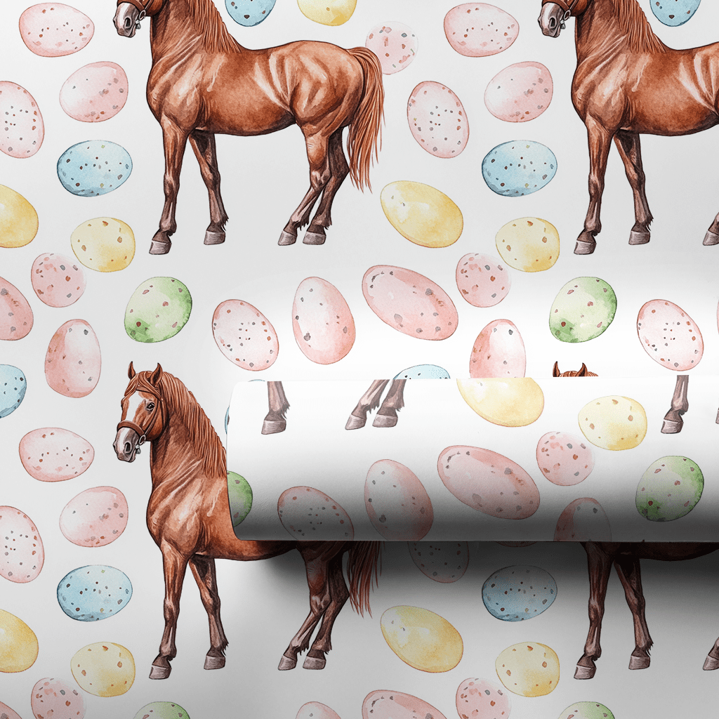 Easter Eggs with the American Saddlebred - Wrapping Paper - Aspen & Arlo