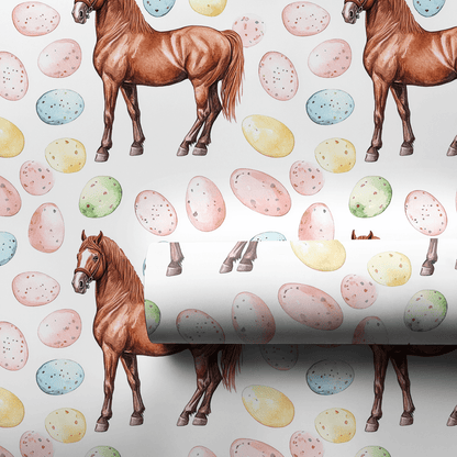 Easter Eggs with the American Saddlebred - Wrapping Paper - Aspen & Arlo