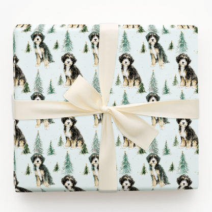 Bernedoodle Tidings - Wrapping Paper - Aspen & Arlo