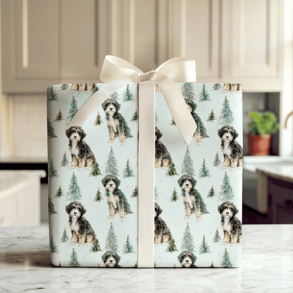 Bernedoodle Tidings - Wrapping Paper - Aspen & Arlo